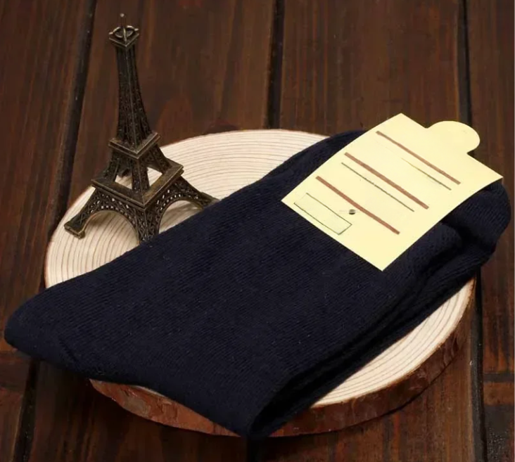 loose fitting dress socks Loose Fit Stays Up Mid-Calf Dress Socks Navy / Large